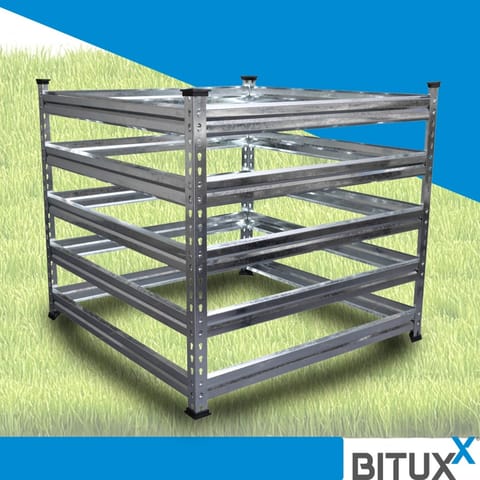 ⁨Kompostownik metalowy 90x90 cm – trwały stalowy pojemnik na kompost⁩ w sklepie Wasserman.eu