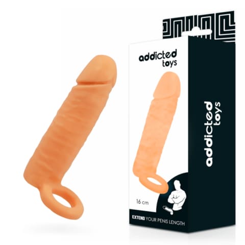 ⁨Addicted Toys nakładka anatomiczna model 16 cm elastyczna przezroczysta⁩ w sklepie Wasserman.eu