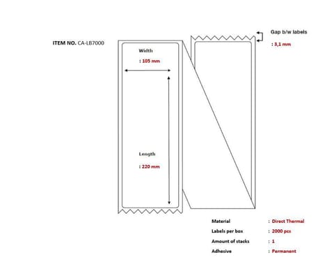 ⁨Capture Ship-label 105 x 220mm,⁩ w sklepie Wasserman.eu
