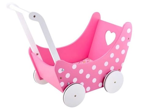 ⁨Drewniany WÓZEK dla lalek pchaczyk retro ZA2250⁩ w sklepie Wasserman.eu