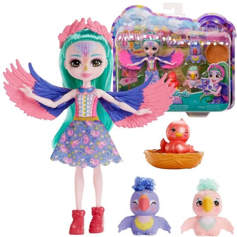 ⁨Enchantimals Lalka Filia Finch i sympatyczna rodzinka papuszek ZA5089⁩ w sklepie Wasserman.eu
