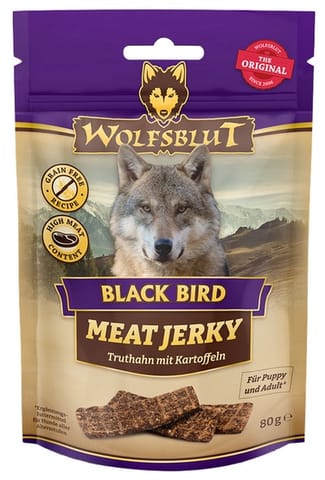 ⁨Wolfsblut Dog Meat Jerky Black Bird 80g⁩ w sklepie Wasserman.eu