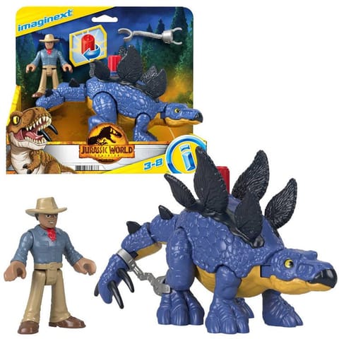 ⁨Jurassic World zestaw Imaginext figurki Stegosaurus + Dr. Grant ZA5097⁩ w sklepie Wasserman.eu