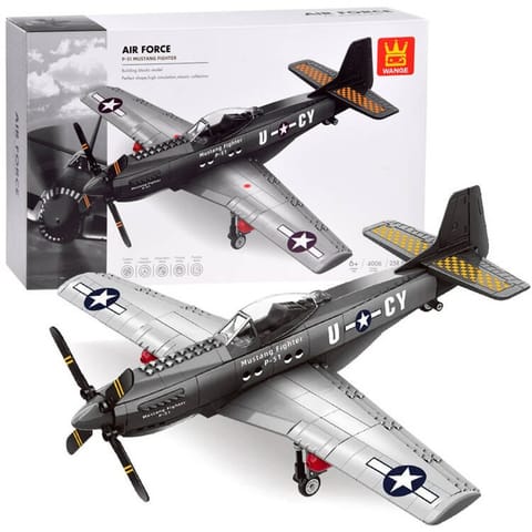 ⁨Klocki techniczne Samolot bojowy P-51 Mustang Fighter 256 ele ZA4624⁩ w sklepie Wasserman.eu