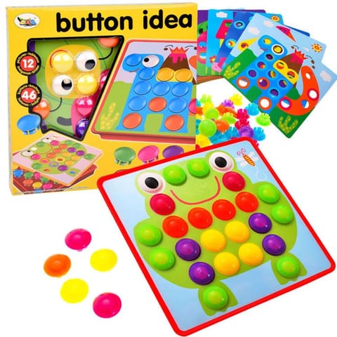 ⁨Kreatywna mozaika Montessori UKŁADANKA guzikowa - obrazki pinezki ZA1706⁩ w sklepie Wasserman.eu
