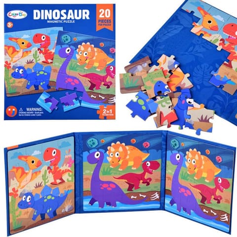 ⁨Książeczka Puzzle magnetyczne Dinozaury 40 ZA4268⁩ w sklepie Wasserman.eu