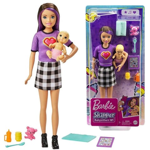 ⁨Lalka Barbie Skipper opiekunka + niemowlak akcesoria GRP11 ZA5084⁩ w sklepie Wasserman.eu