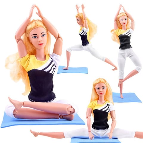 ⁨Lalka gimnastyczka ćwiczy joga fitness 30cm ZA4460⁩ w sklepie Wasserman.eu