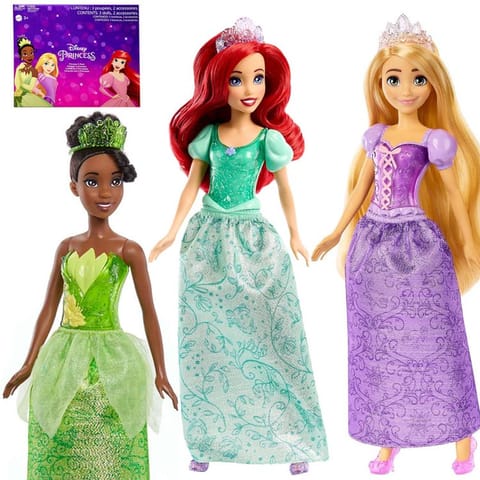 ⁨Mattel Disney Princess Zestaw 3 lalek: Ariel + Tiana + Roszpunka ZA6036⁩ w sklepie Wasserman.eu