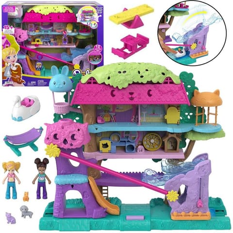 ⁨Polly Pocket Pollyville Pet Adventure Treehouse Playset Unpacked⁩ at Wasserman.eu