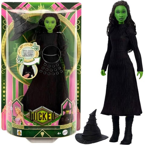 ⁨Mattel Śpiewająca lalka Elphaba z filmu WICKED - "Defying Gravity" ZA6067⁩ w sklepie Wasserman.eu