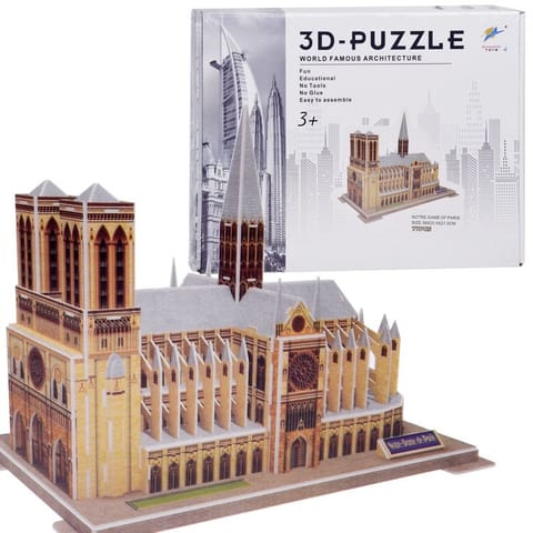 Puzzle 3D Katedra Notre-Dame 77-elementów Puzzle przestrzenne Paryż ZA5402 w sklepie Wasserman.eu