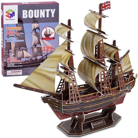 ⁨Puzzle 3D statek Bounty okręt morski 125 el ZA2599⁩ w sklepie Wasserman.eu