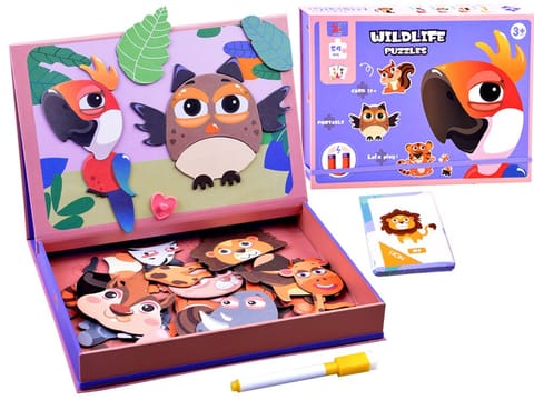 ⁨Puzzle Magnetyczne Zwierzęta 54 el tablica Magnetyczna Układanka ZA3971⁩ w sklepie Wasserman.eu