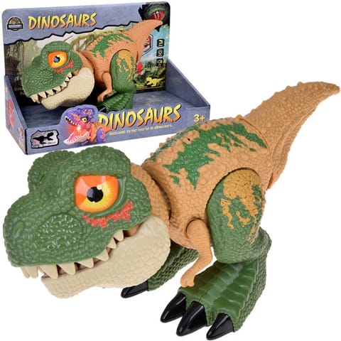 ⁨Ruchomy DINOZAUR Tyranozaur Rex Dźwięk + światło ZIELONY ZA5589⁩ w sklepie Wasserman.eu