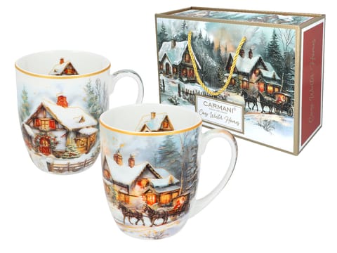 ⁨Kpl. 2 kubków świątecznych - Zimowa idylla (CARMANI)⁩ w sklepie Wasserman.eu