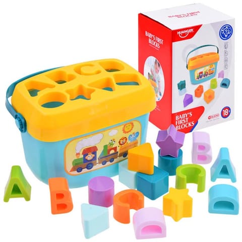 ⁨Zestaw edukacyjny Wiaderko klocki literki SORTER 16szt ZA3803⁩ w sklepie Wasserman.eu