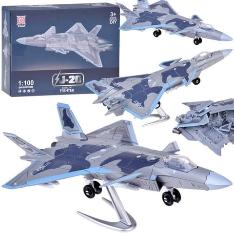 ⁨Zestaw klocków samolot bojowy J-20 model 1:100 ZA5026⁩ w sklepie Wasserman.eu