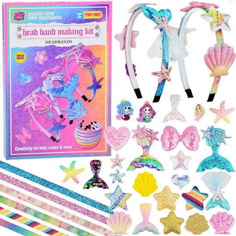 ⁨Zestaw kreatywny SYRENKA - zrób ozdobne syrenkowe opaski do włosów ZA5580⁩ w sklepie Wasserman.eu
