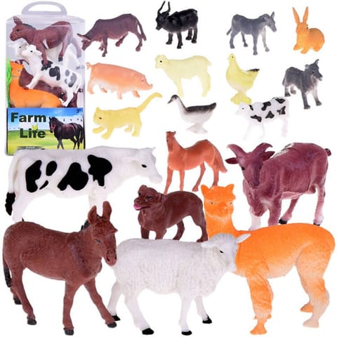⁨Zestaw Zwierzęta z Farmy gospodarstwo Koń Krowa Pies Kaczka 27ele ZA5069⁩ w sklepie Wasserman.eu