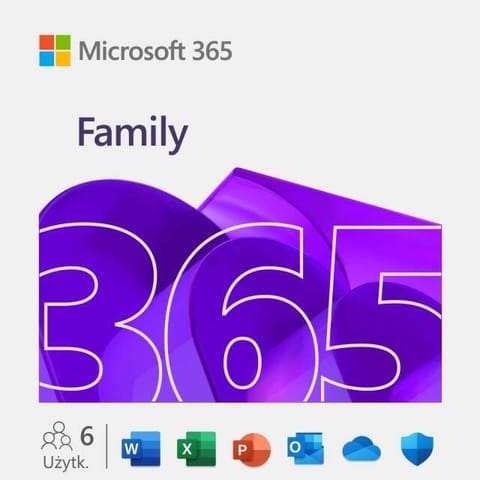 ⁨Microsoft Office 365 Family 1Y 6U Win/Mac 32/64bit MICROSOFT EP2-36894 Do użytku domowego 1⁩ w sklepie Wasserman.eu