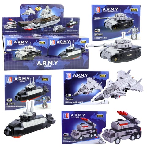 ⁨Klocki Konstrukcyjne Armia Wojsko Militarne Środki Transportu Robot 2w1⁩ w sklepie Wasserman.eu