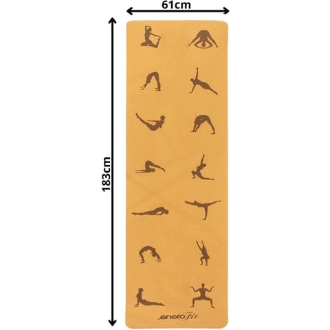 ⁨KORKOWA MATA DO ĆWICZEŃ JOGI 183x61x0.4CM ENERO FIT⁩ w sklepie Wasserman.eu