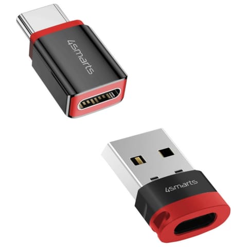 ⁨Adapter 4smarts Data Blocker USB-C do    USB-A/USB-C czarny 2szt⁩ w sklepie Wasserman.eu