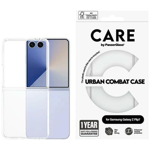 Etui CARE by PanzerGlass Flagship Urban Combat do Samsung Galaxy Z Flip7 przezroczysty w sklepie Wasserman.eu