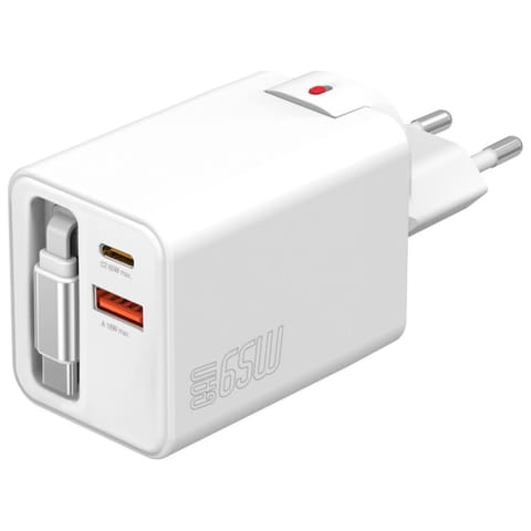 ⁨Ładowarka sieciowa 4smarts Flex Jojo 65W GaN 2xUSB-C + USB-A biały⁩ w sklepie Wasserman.eu