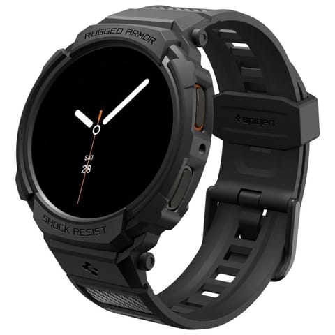 ⁨Pasek Spigen Rugged Armor Pro do Samsung Galaxy Watch 8 44mm czarny⁩ w sklepie Wasserman.eu