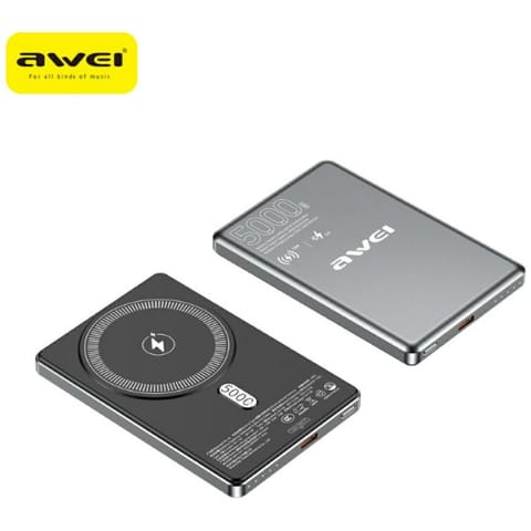 ⁨Powerbank Awei PA-30 5000mAh indukcyjny  MagSafe szary⁩ w sklepie Wasserman.eu