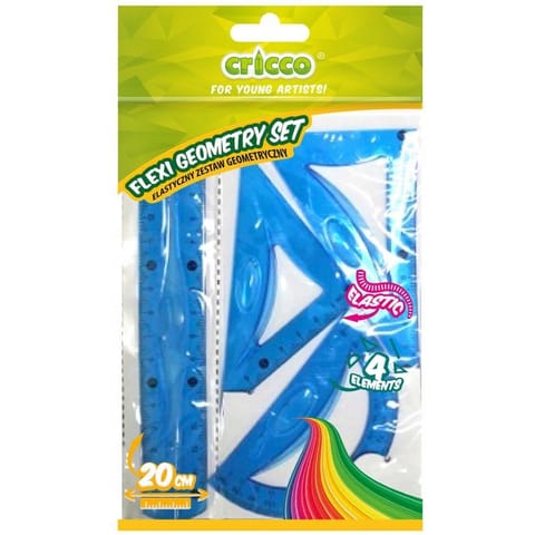 ⁨Zestaw geometryczny Flexi z linijką 20cm CR620 CRICCO⁩ w sklepie Wasserman.eu