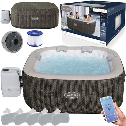 ⁨Bestway Lay-Z-Spa Cabo HydrotJet 6 hydromasaż 4-6os WiFi aplikacja 6001R⁩ w sklepie Wasserman.eu