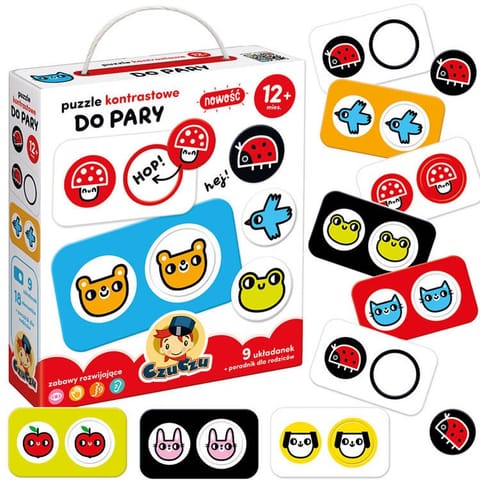 ⁨CzuCzu Puzzle Do Pary kontrastowe obrazki ZA4239⁩ w sklepie Wasserman.eu