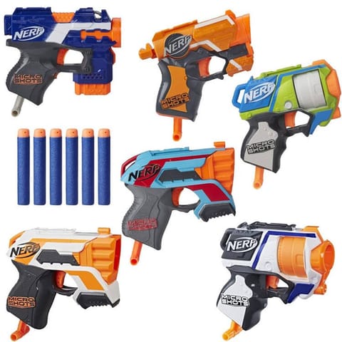 ⁨Duży Zestaw Pistolet Nerf Strike 6 szt. pistolet + naboje piankowe ZA5181⁩ w sklepie Wasserman.eu