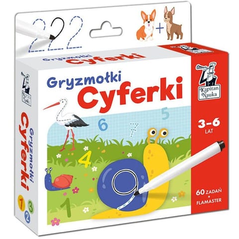⁨Karty do rysowania Gryzmołki Cyferki 3-6l KS0668⁩ w sklepie Wasserman.eu