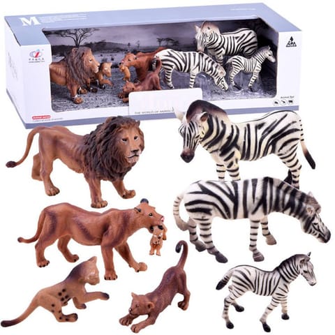 ⁨SERIA ZWIERZĘTA SAFARI Zestaw figurek zebra + lew KOLEKCJA ZA2987⁩ w sklepie Wasserman.eu