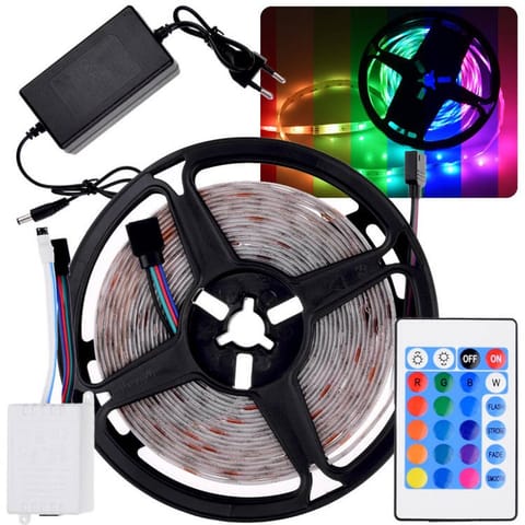 ⁨Taśma LED 5m RGB + pilot Wodoodporna ZA4824⁩ w sklepie Wasserman.eu