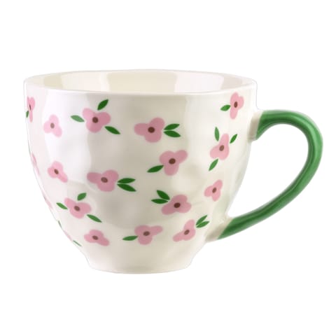⁨FLORELLA Kubek 400ml 11x15x9cm różowe kwiatki⁩ w sklepie Wasserman.eu