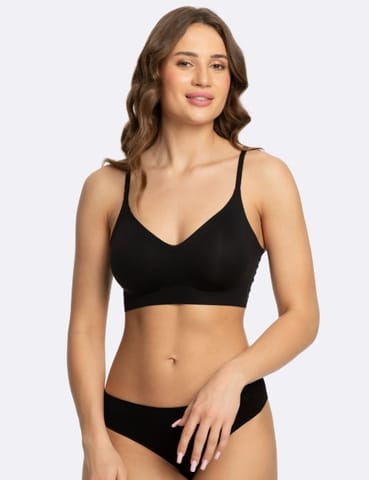 BIUSTONOSZ JULIMEX SIMPLE BRA TOP CZARNY (kolor czarny, rozmiar XL) w sklepie Wasserman.eu