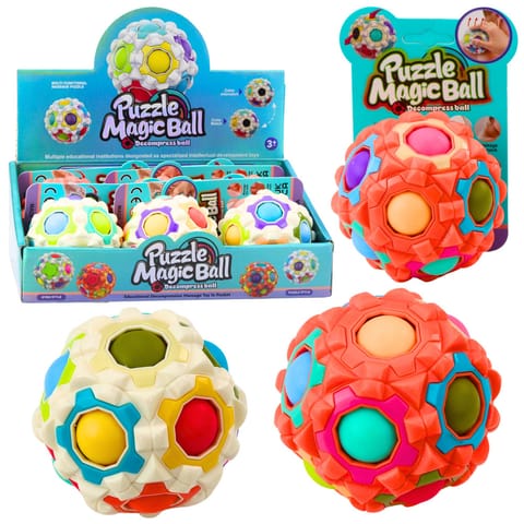 ⁨Magiczna Piłka Łamigłówka Logiczna Wypustki 7cm Mix⁩ w sklepie Wasserman.eu