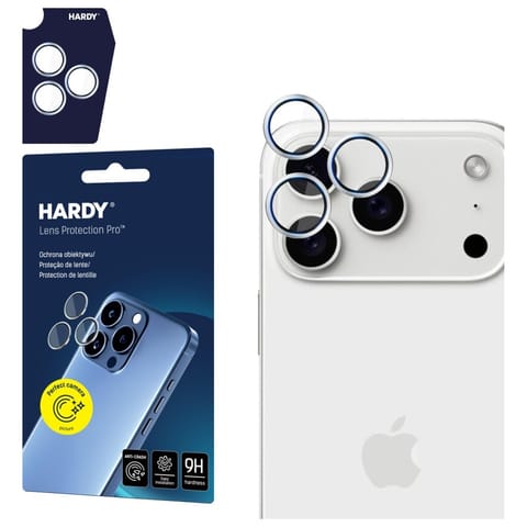 ⁨Ochrona na obiektyw aparatu 3MK HARDY    Lens Protection Pro do Apple iPhone 17 Pro /17 Pro Max srebrny⁩ w sklepie Wasserman.eu