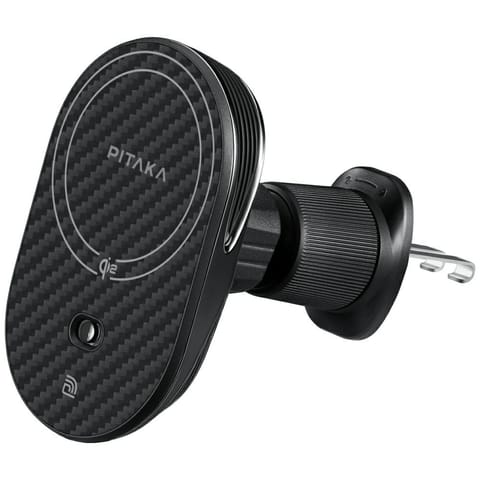 ⁨Uchwyt samochodowy z ładowarką           bezprzewodową PITAKA MagEZ Pro 2 Qi2 15W NFC Magsafe czarno szary⁩ w sklepie Wasserman.eu