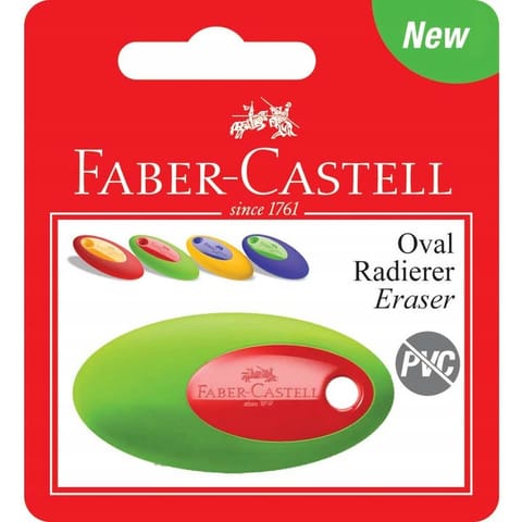 ⁨Gumka OVAL PVC-FREE mix kolorów na blistrze 182331 FABER-CASTELL⁩ w sklepie Wasserman.eu
