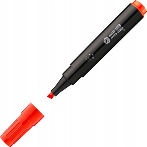 ⁨Marker permanentny M201 końcówka ścięta 1-4mm czerwony MM201-05 MEMOBE⁩ w sklepie Wasserman.eu
