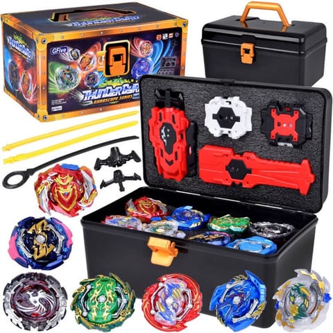 ⁨Duży zestaw wyrzutnia 8 dysków bączków GYRO spinner walizka ZA5462⁩ w sklepie Wasserman.eu
