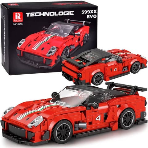 ⁨Klocki techniczne Supersportowe auto CZERWONE spojler 413-ele ZA5261⁩ w sklepie Wasserman.eu
