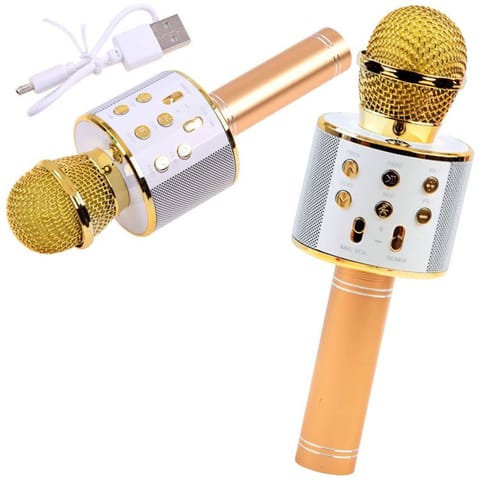 ⁨Mikrofon bezprzewodowy karaoke głośnik modulacja głosu bluetooth IN0136⁩ w sklepie Wasserman.eu