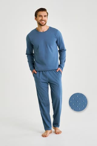 PIŻAMA TARO 3474 LORENZO AW26 02 (kolor granat, rozmiar L) w sklepie Wasserman.eu